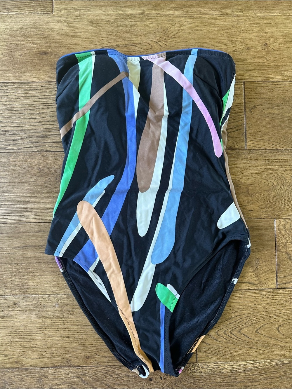 Vintage Gottex Strapless Swimsuit One Piece Swimwear Sz 10 - Picture 2 of 7